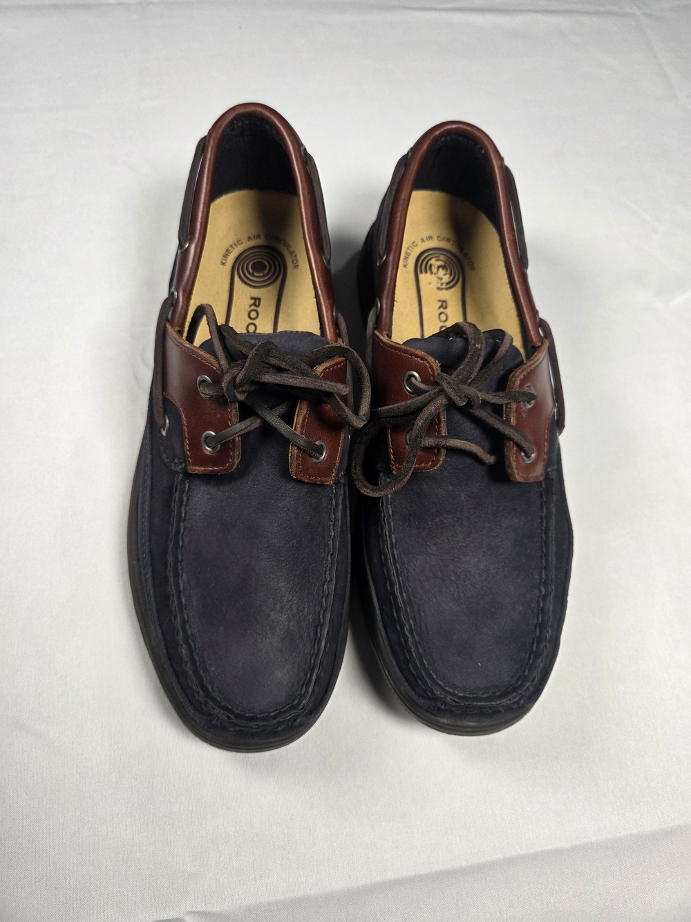 Rockport Men's Navy and Brown Boat Shoes